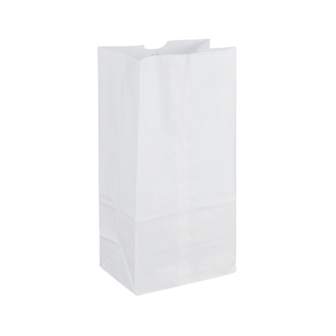 BAG PAPER WHITE #20 GREY-LO-FP-SOS20W