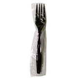 CUTLERY FORK BLACK WRAPPED HEAVY WEIGHT KARAT muestra-LO-U3520B