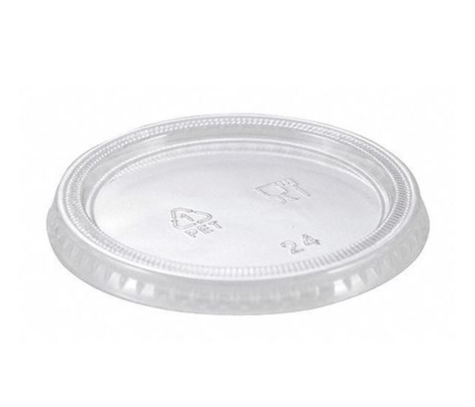 PORTION CUP LID 4 oz KARAT DOG-LO-FP-PL400-PET