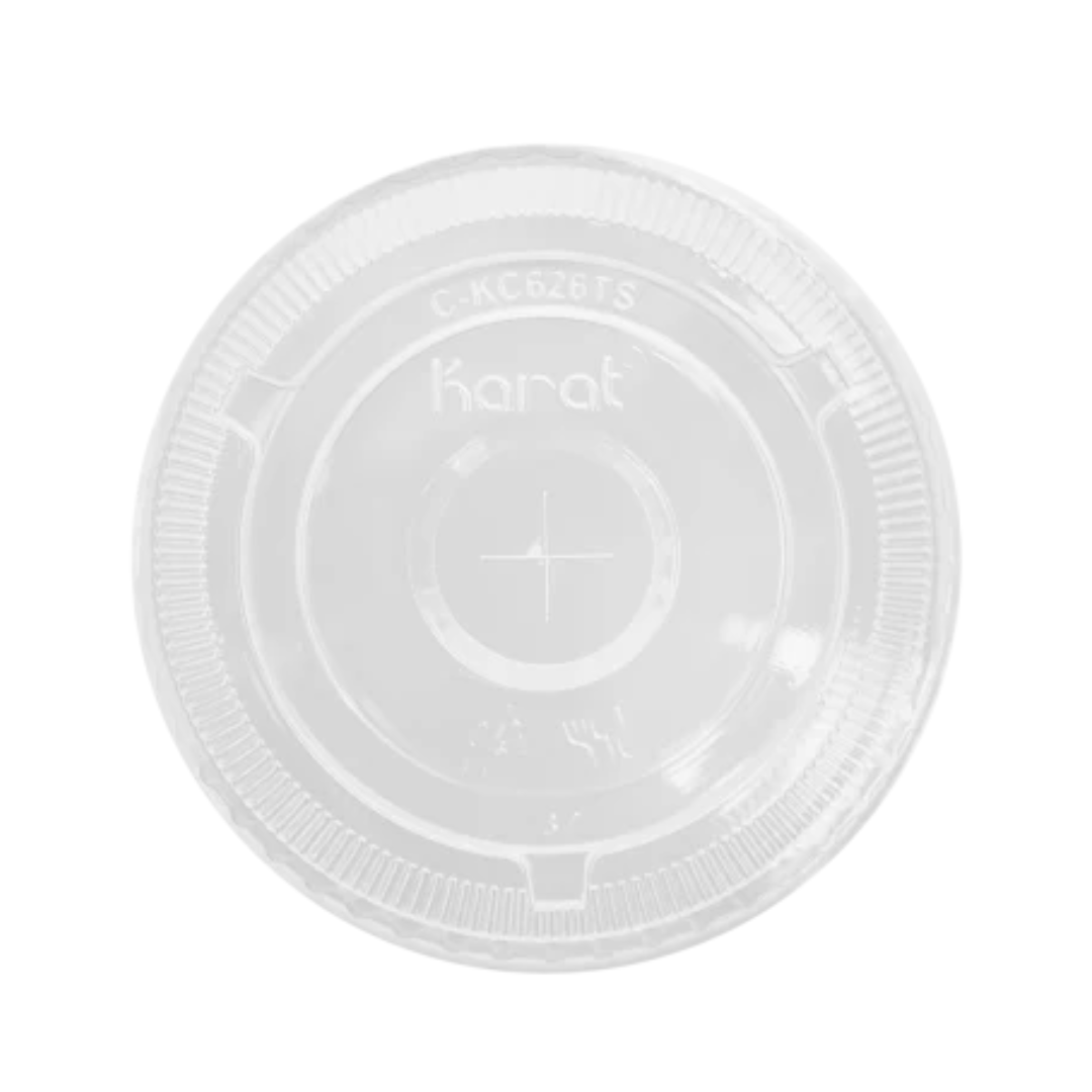 LID PET FLAT 12-24oz KARAT GREY-LO-C-KC626TS