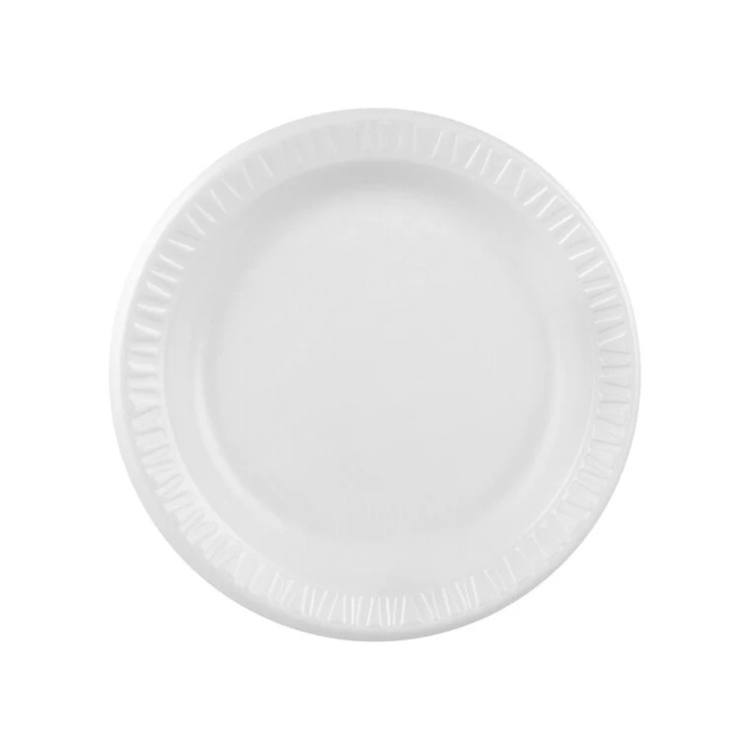 PLATE FOAM WHITE 9" PLAIN DART SILLA-ES-DCC9PWCR