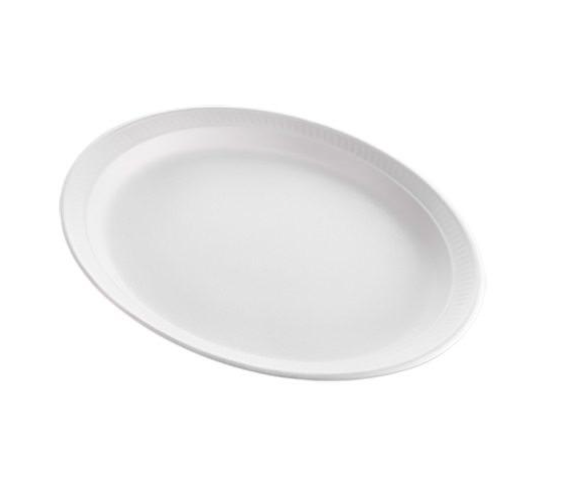 PLATE FOAM WHITE ROUND 10" PLAIN REYMA JAR-MR-PT10L
