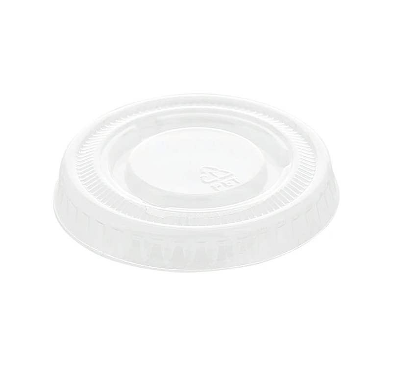 PORTION CUP LID 1 OZ KARAT GREY-LO-FP-PL075-PET