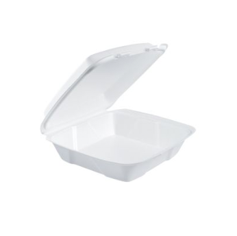 CONT FOAM WHITE PLAIN 9" X 9" CONVERMEX muestra-MR-CV991