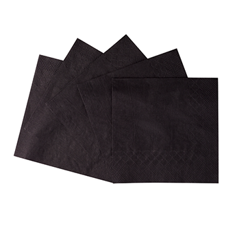 NAPKIN BEVERAGE BLACK 2-PLY INITIO-SC-BN4250BLK