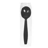 CUTLERY SOUP SPOON BLACK WRAPPED HEAVY WEIGHT TODO-LO-U3522B