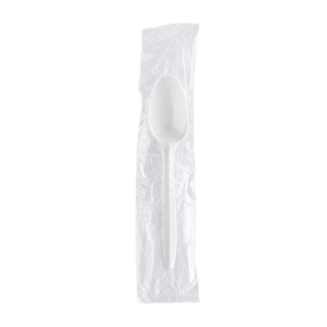 CUTLERY TEASPOON WHITE MED WRAPPED PEPE-SH-E178002