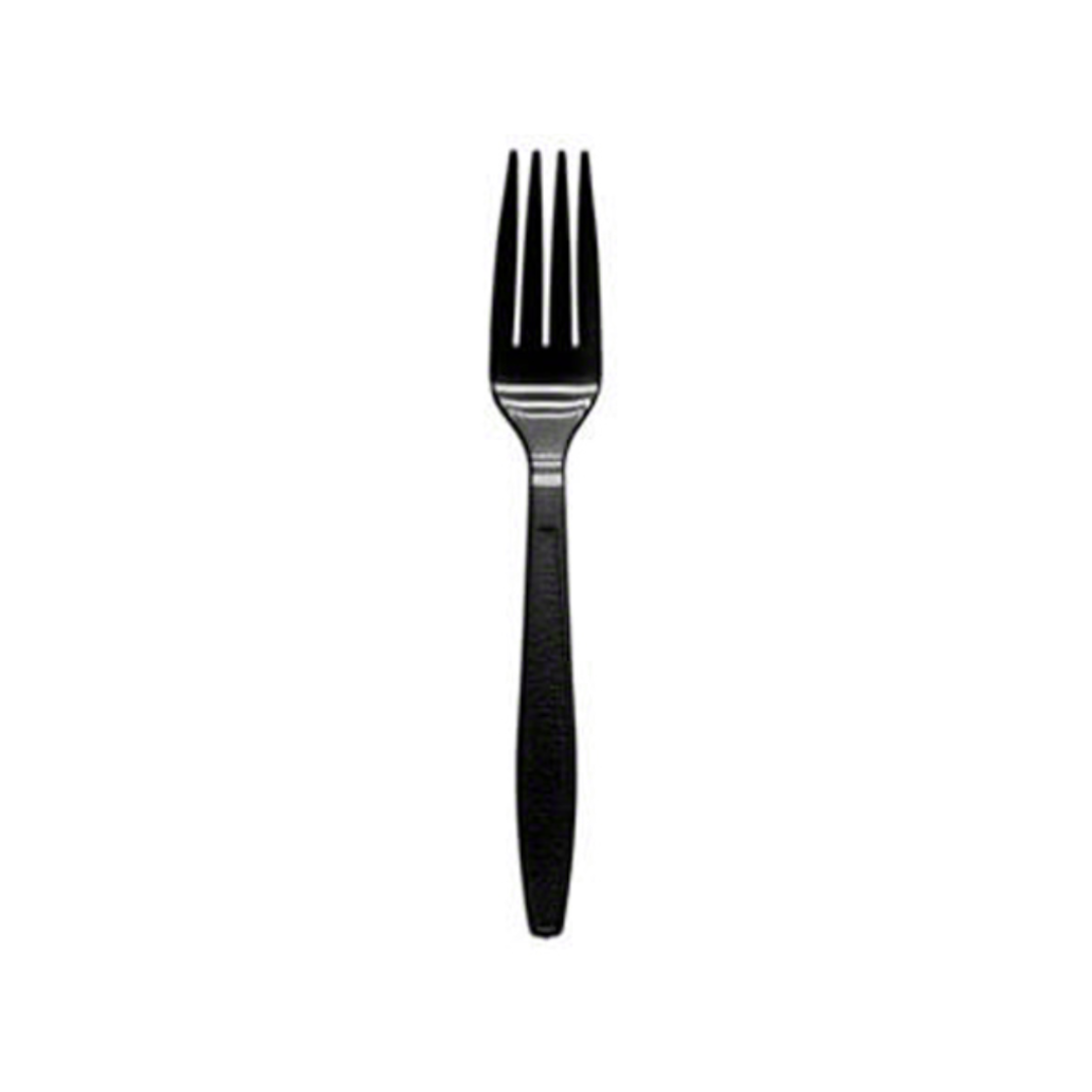 CUTLERY FORK BLACK HW UNWRAPPED KARAT muestra-LO-U2030B