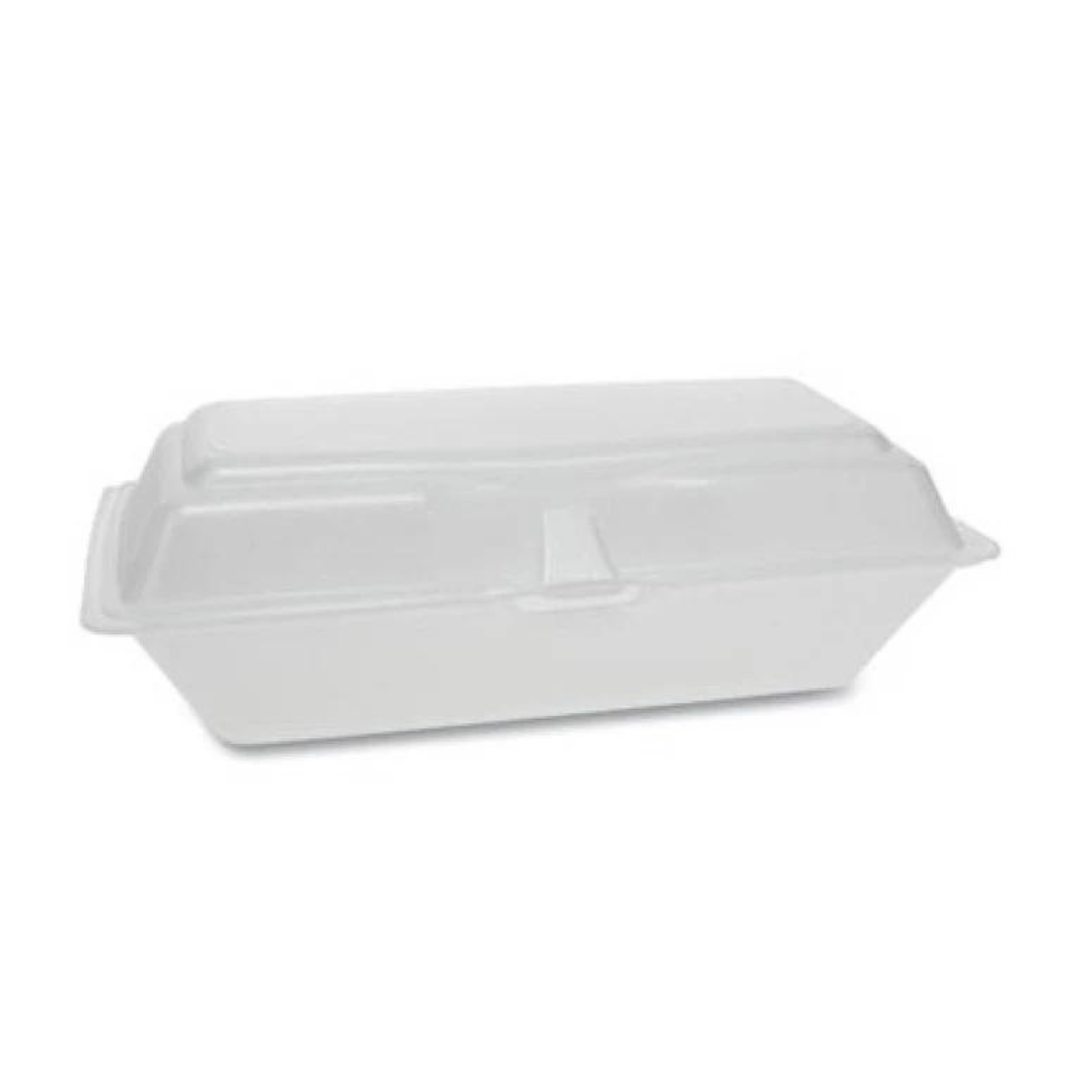 CONT FOAM WHITE HOAGIE DOG-MR-CNHO