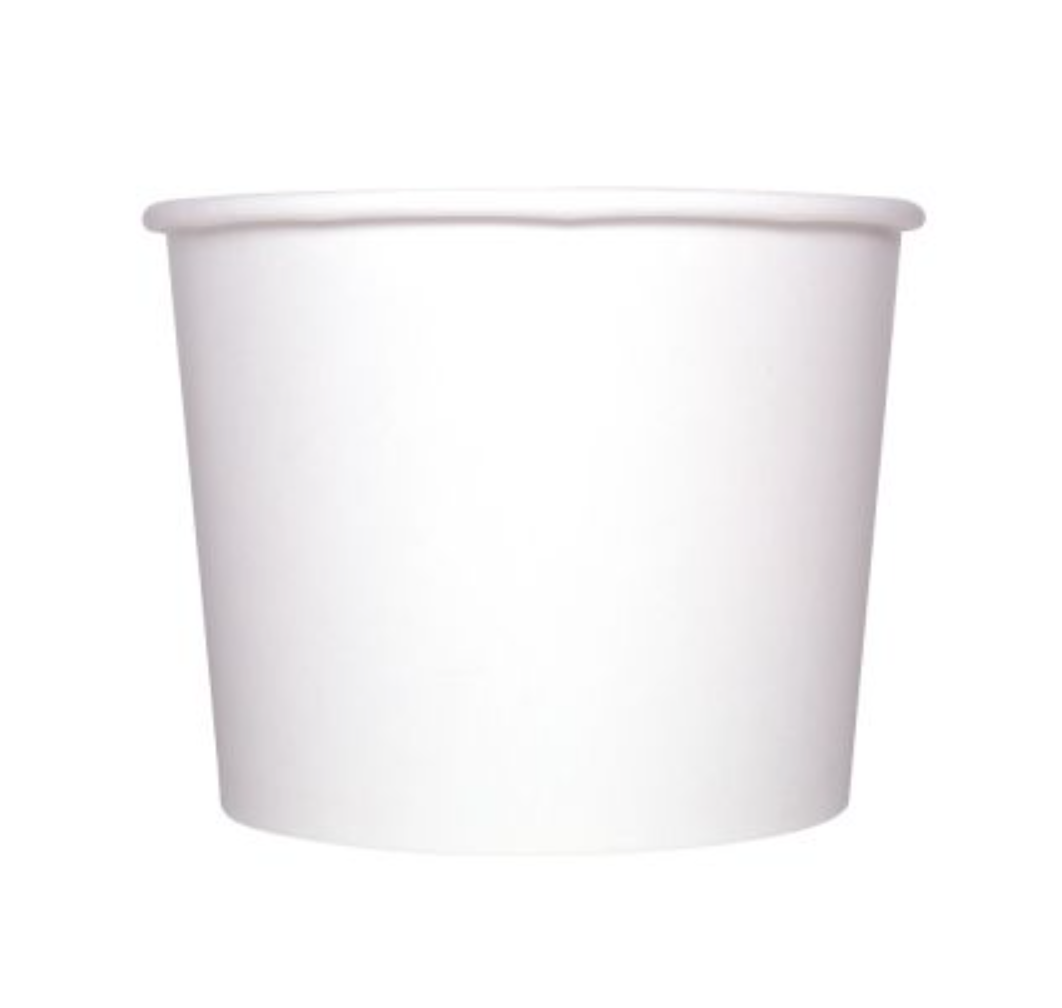CONTAINER PAPER WHITE FOOD 8 oz KARAT KCK-LO-C-KDP8W